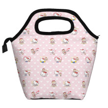 Borsa per il pranzo Hello Kitty, morbida borsa termica in poliestere, portatile, con cerniera, bento bag, pieghevole e riutilizzabile, unisex.