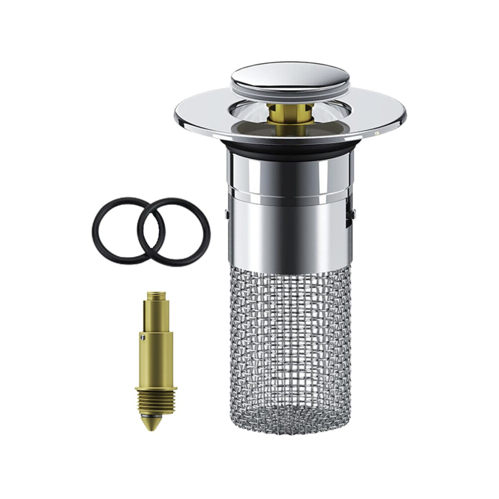WRXMIJNHGSA Sink Drain Plug 34-40mm Stainless Steel Rustproof Drain Strainer for 34-40mm Drain Hole