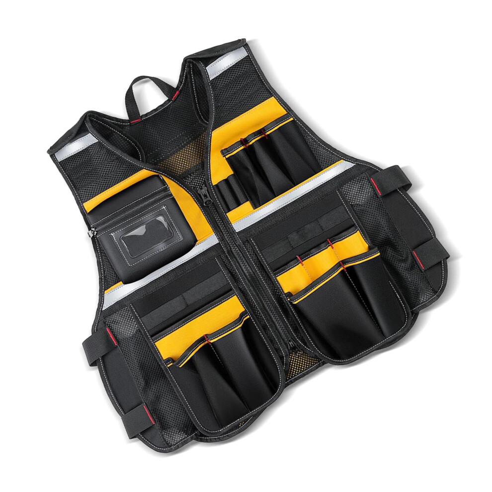 Reflective Safety Vest With Multiple Pockets And Visibility Strips For Construction And Night Work 9113335065444