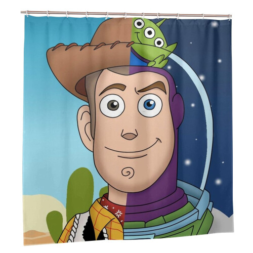 Κουρτίνα ντους Toy Story 72x72in Αδιάβροχη, Ανθεκτικό στη μούχλα, Συσκότιση, 1