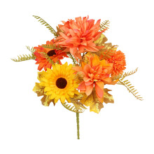 Konstgjord höstblomsbukett med solrosor för Thanksgiving-bröllopsdekoration, kompatibel med Elapind