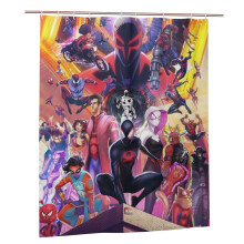 Rideau de douche imperméable Spider-Man: New Generation, ensemble de rideau de douche décoratif pour salle de bain avec crochets, 152 x 183 cm