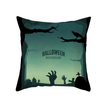 Offres éclair sur la décoration d'Halloween XIUH : Taie d'oreiller citrouille peau de pêche « Joyeux Halloween », assortie facilement à votre