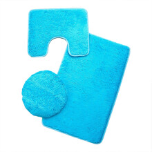 Déstockage de tapis en laine et soie, ensemble de 3 pièces, compatible avec le sol de la salle de bain, les toilettes et les portes - tapis