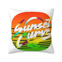 Sunset Curve Lustiges Band-T-Shirt, 90er-Jahre-Julie-and-the-Phantoms-2024-Kissenbezüge, 45 x 45 cm, passend für Sofa, Bett und Couch