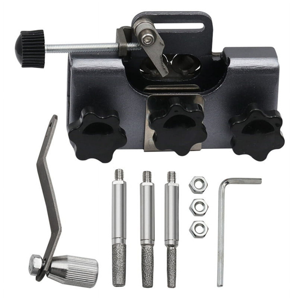 Bracelet Grinder Portable Hand-Cranked Chain Grinder Set Chain Clamp Sharpener Chain Grinder Quick Grinding Tool Grey 9083649057520