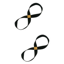 2pcs Exercise Yoga Tension Band Unlimited Stretch Band Gym Rope Fitness Waist Leg Yoga Stretch Strap Yoga Strap Belt Black