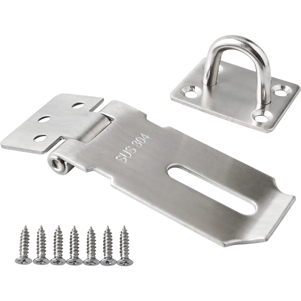 Door Hinge Lock Padlock, Black Clasp Latch Hinges 9083649058176