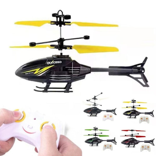 Remote Control Induction Helicopter with Remote Control, Accelerating Hanging Flying Toy, Interactive Gift for Kids - Green 1