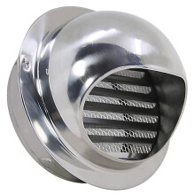 Stainless Steel Louvered Vent Cover 170mm Round Soffit Air Vent Grille Rustproof Weatherproof