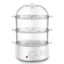 Electric Food Steamer with Timer, PTC Fast Heating, Transparent Lid for Vegetables Seafood Eggs