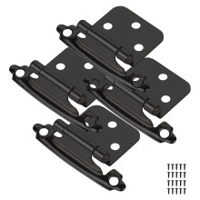 Stainless Steel Self Closing Cabinet Hinges 4 Pack for Kitchen Doors with Screws and Tool