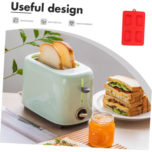 Toaster Dust Cover Silicone Protector for Kitchen Electric Bread Toaster Lid Red 2
