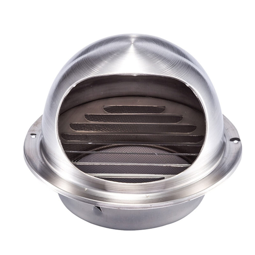 Stainless Steel Vent Cover 4.3In Round Air Vent Grille With Weatherproof Louver And Fly Screen 9070919072710
