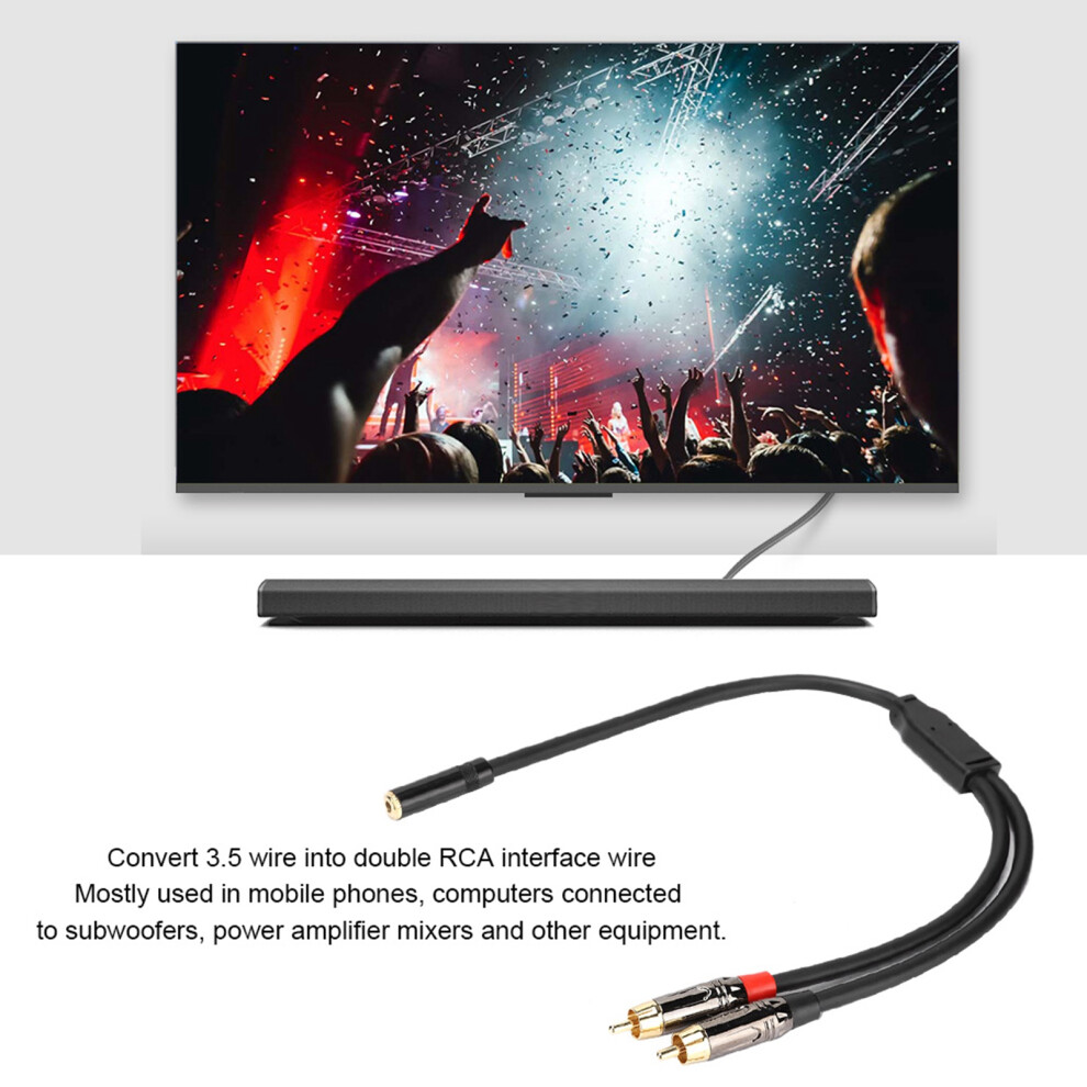 0.3M 24Awg Oxygen-Free Copper Stereo To Rca Audio Cable Â Hifi Quality 4641382725899
