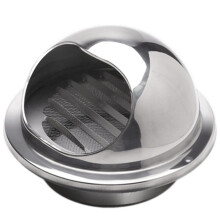 Stainless Steel Ventilation Hood with Rainwater Prevention, Outdoor Wall Louver Cover for Kitchen