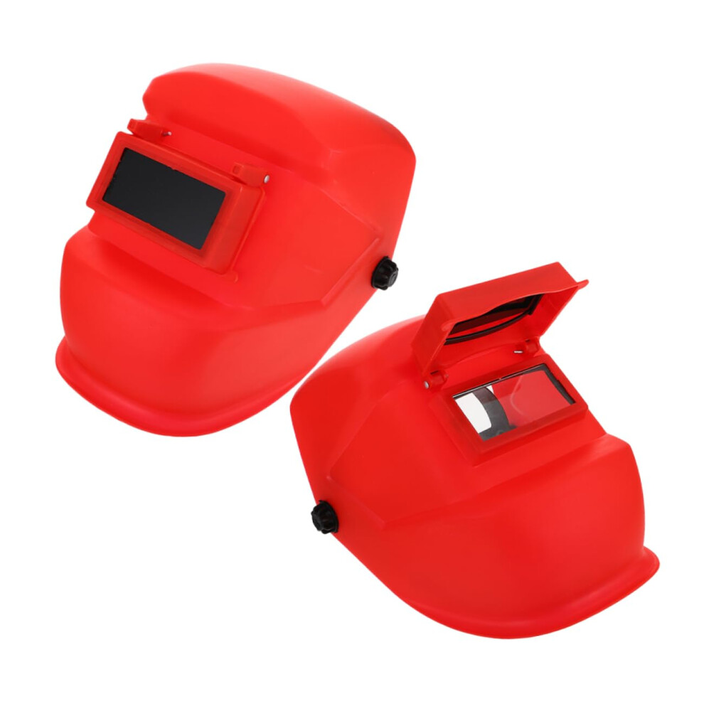 2Pcs Adjustable Welding Helmet With Antiglare Protection And Wide Viewing Area 9113335066489