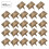 400 Sets 4MM-7MM DIY Leathercraft Spike Rivets Square Spike Studs Bronze 4