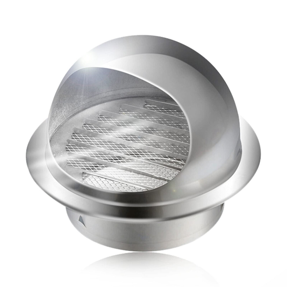 Stainless Steel Wall Vent With Mesh Guard, 4 Inch Weatherproof Dryer Vent Hood For Bathroom Kitchen 9053599456421
