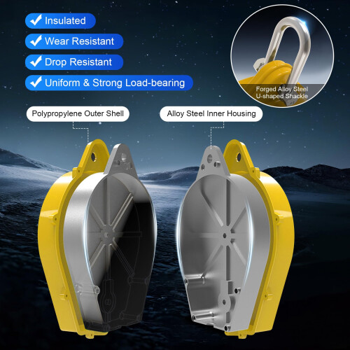 33FT Self Retracting Lifeline Fall Arrest System with Double Locking Hook and Heavy Duty Steel Cable 1