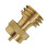 Solid Brass Gas Cylinder Adapter with 1 Inch 20 Thread for Tank Refill and Conversion 1