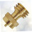 Solid Brass Gas Cylinder Adapter with 1 Inch 20 Thread for Tank Refill and Conversion 3