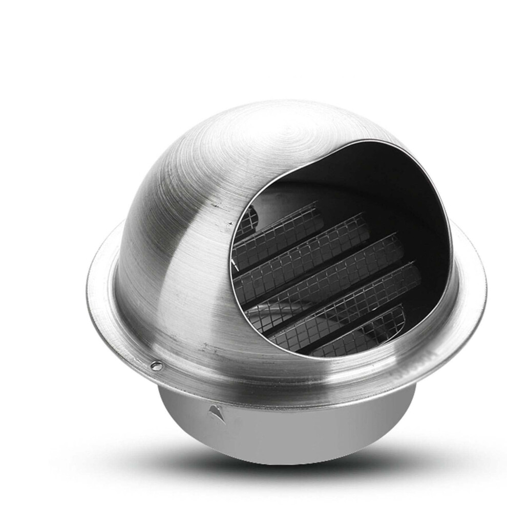 Stainless Steel Wall Vent Cap 160Mm With Rainproof Louvres And Pest Blocking Mesh 9070919073304