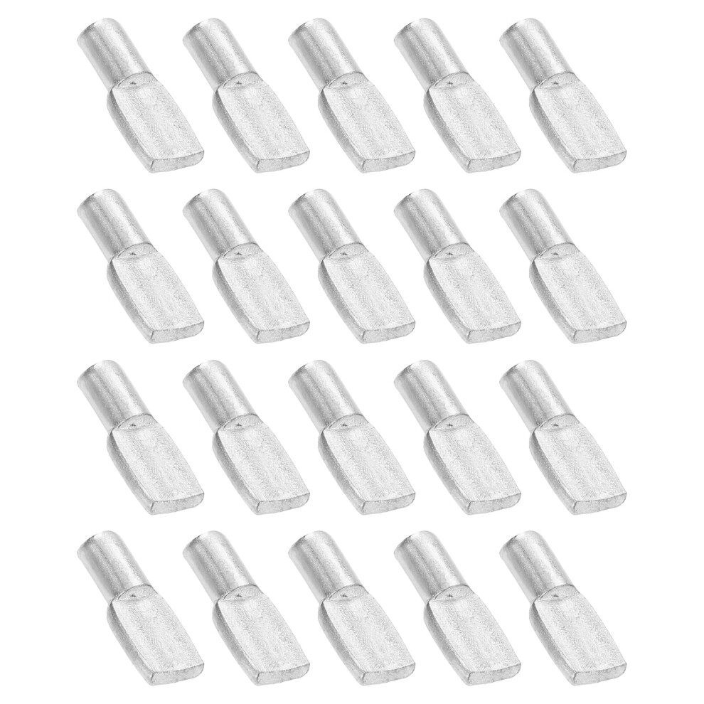50Pcs 5Mm Metal Shelf Support Pegs Spoon Shape Pins For Cabinet Bookcase Kitchen Silver 9113335067387
