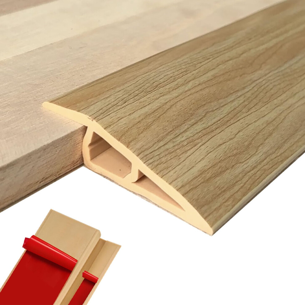Door Threshold Strip Selfadhesive Vinyl Floor Transition 36 Inch Raw Wood Grain Edge Reducer 9164114680815