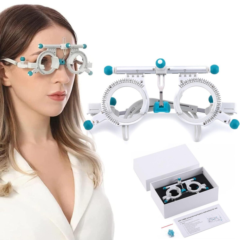 Adjustable Titanium Trial Lens Frame 5 Lens Slots Lightweight Optometry Glasses Frame PD 4880mm