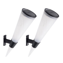 Outdoor Sconces Wall Lighting Lampara Solar Exterior Fence Lights for outside Garden 2 Pcs
