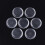 10pc Transparent Glass Cabochons Dome/Half Round Clear 38x6.5mm 1