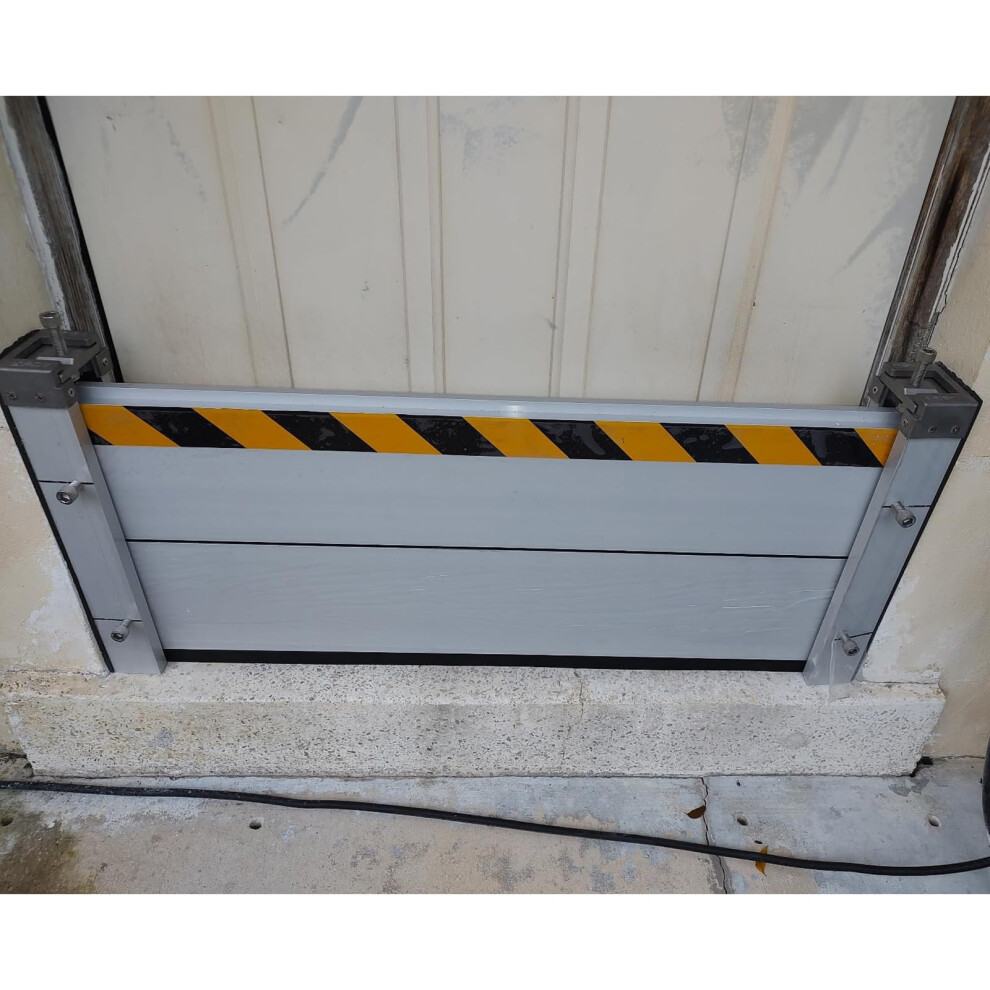 Reusable Aluminum Flood Barrier With 99% Waterproof Seal For Garage And Basement Doorway 280X40cm 9113335068049