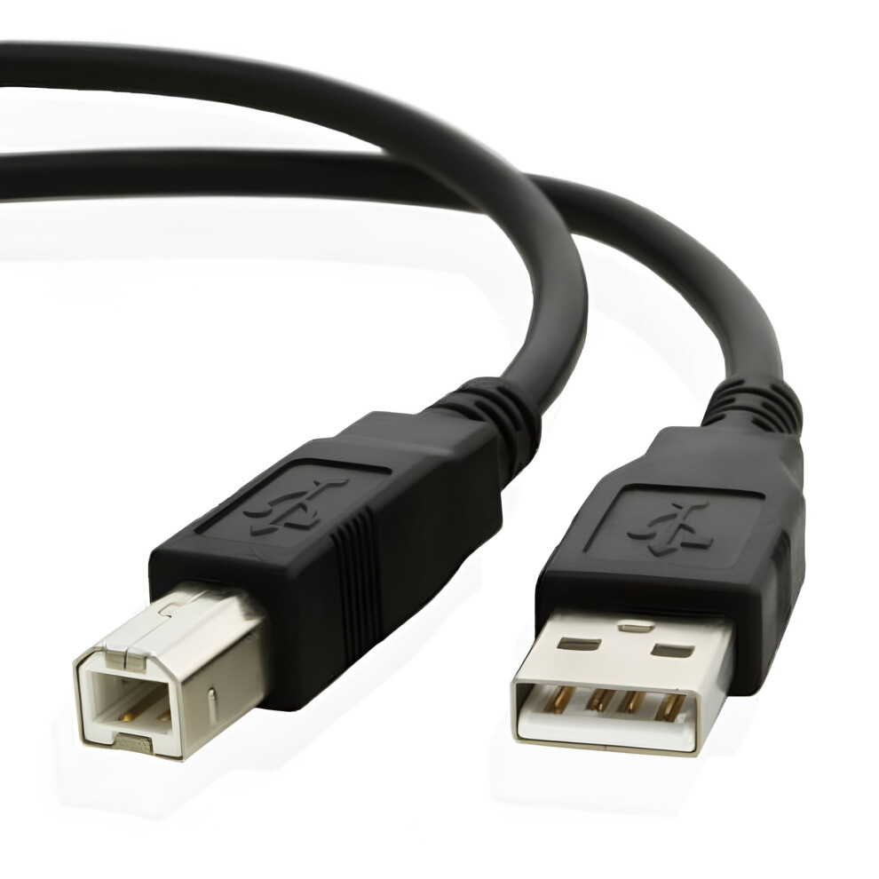 Epicdealz 25-Foot Universal Usb 2.0 High-Speed Printer Cable For Lexmark, Epson, Canon, Hp, Compatible With Dell, Kodak And Many More!, Black 9071309776911