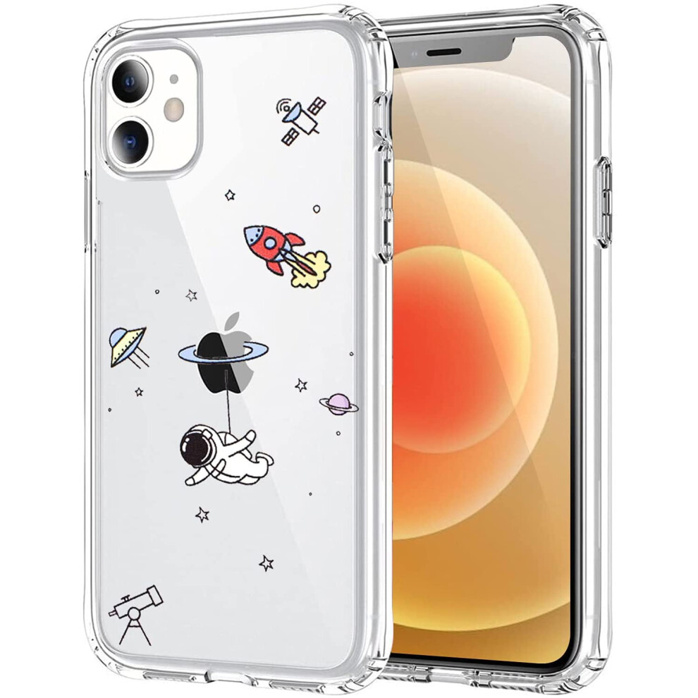 Compatible With Iphone 12/12 Pro Case, Clear Cute Astronaut Design, Soft Tpu Shockproof Slim Case For Girls Boys 9071309779127
