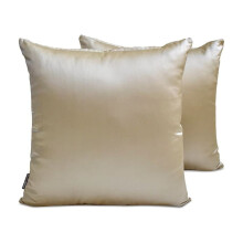 HomeCentric Dekorative Kissenbezüge Champagner, 2er-Pack, 40 x 40 cm, Satin-Kissenbezüge für Sofas – Passend für Champagner-Slub-Satin