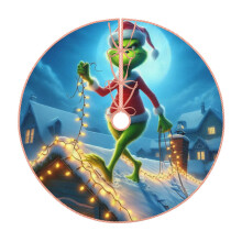 Jupe de sapin de Noël Le Grinch, Décoration de Noël pour la maison, Tapis de sapin doux pour décorations de Noël 48