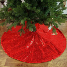 Jupe de sapin de Noël à paillettes, décorations de Noël, tapis de protection pour le pied du sapin, ornements de fête pour la maison