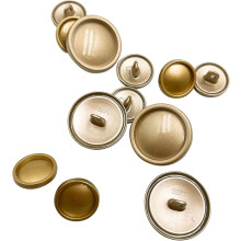 12-teiliges Set goldener Antik-Blazerknöpfe, Retro-Rundschaftknöpfe für Damen- und Herrenbekleidung, Nähzubehör, Uniformen, Jacken und Anzüge,