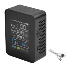 Bosisa 5 In1 Indoor Air Quality Monitor Hcho Tvoc Afor For Qi Meter Detector Tester