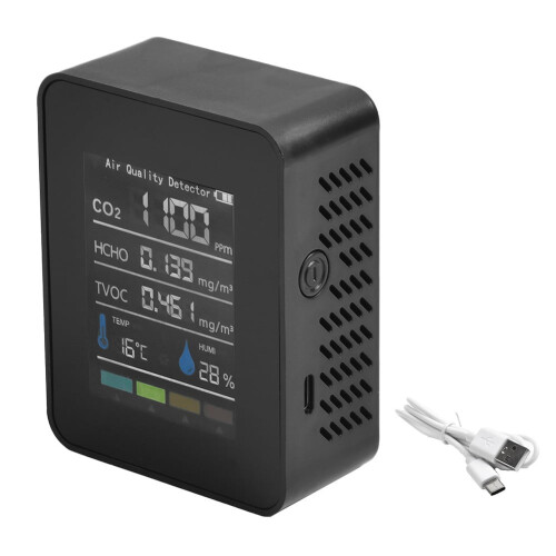 Bosisa5In1Εσωτερικός μετρητής ποιότητας αέρα Hcho Tvoc Afor για ανιχνευτή Qi Meter Tester
