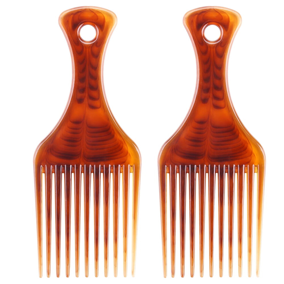 2pcs Portable Hair Comb Hair Salon Comb Plastic Comb Styling Hairdressing Hair Comb with Handle