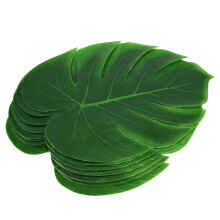 VIFERR Palm Leaves Cup Coasters 12Pcs Monstera Leaf Table Flag Cutlery Mat Coaster Family Wall Decoration Fake Flower