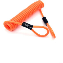 6.5 Feet Double-Ring Safety Cable for Lock, Motorcycle Bicycle Scooter Lock Safety Reminder Cable, Suitable for Scooter