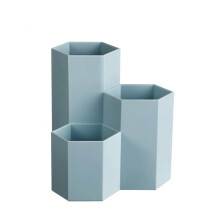 Winysin Mehrzweck-Stiftebehälter aus Kunststoff, kreative sechseckige Vase, Schreibtischdekoration