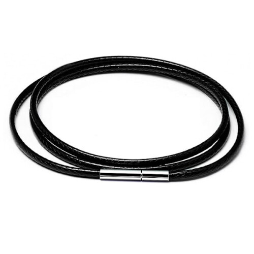 Collier élégant et confortable en cuir PU fin rouge 1