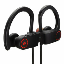 Écouteurs de sport sans fil avec micro, étanches IPX7, stéréo HD, résistants à la transpiration, pour la salle de sport, la course à pied et