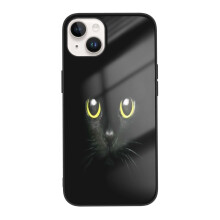 Halloween Svart Katt kompatibelt med iPhone 14 Telefonskal, TPU Mobilskal För kompatibel med iPhone 14 Dubbelkamera