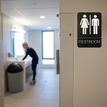 Fankiway Unisex Braille Bathroom Restroom SignADA Compliant, Household Essentials Deals