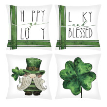 Set di 4 federe per cuscini Poaug in offerta, corte, in peluche e con stampa, compatibili con cuscini decorativi per soggiorno e camera da letto.